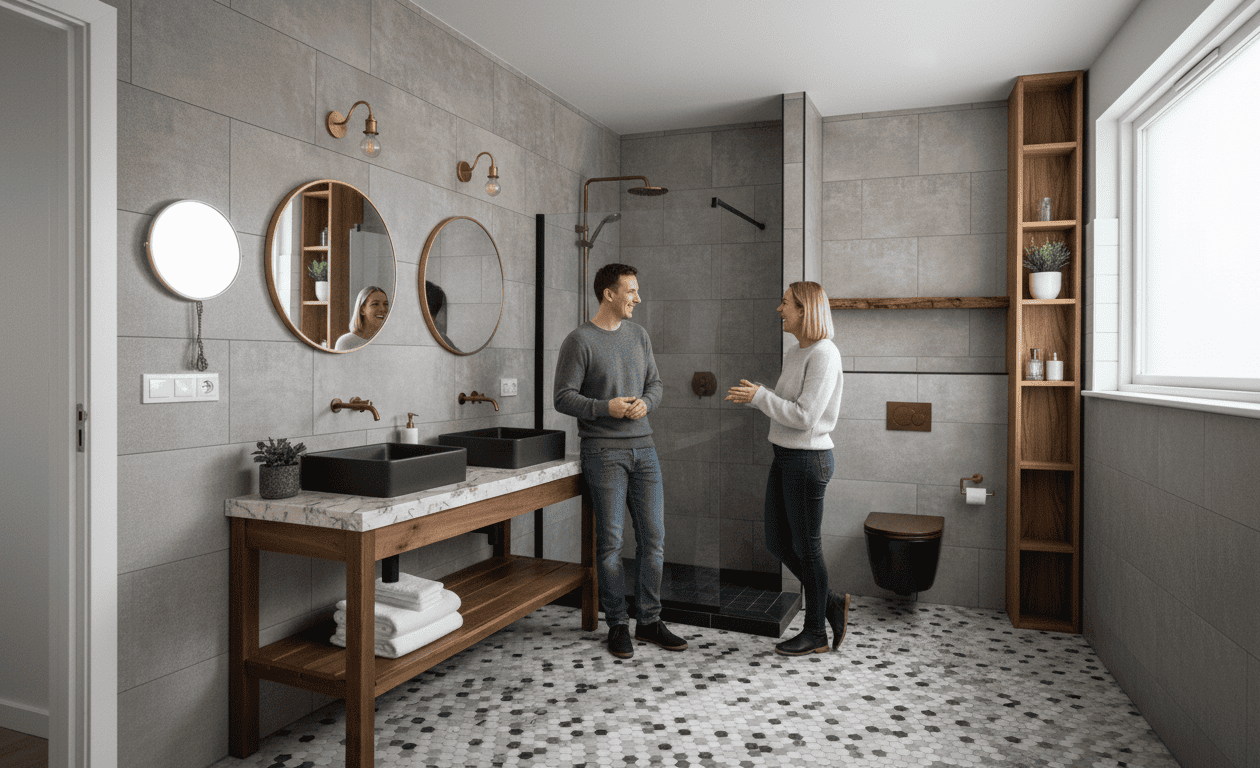 Renoviertes modernes Wohnzimmer