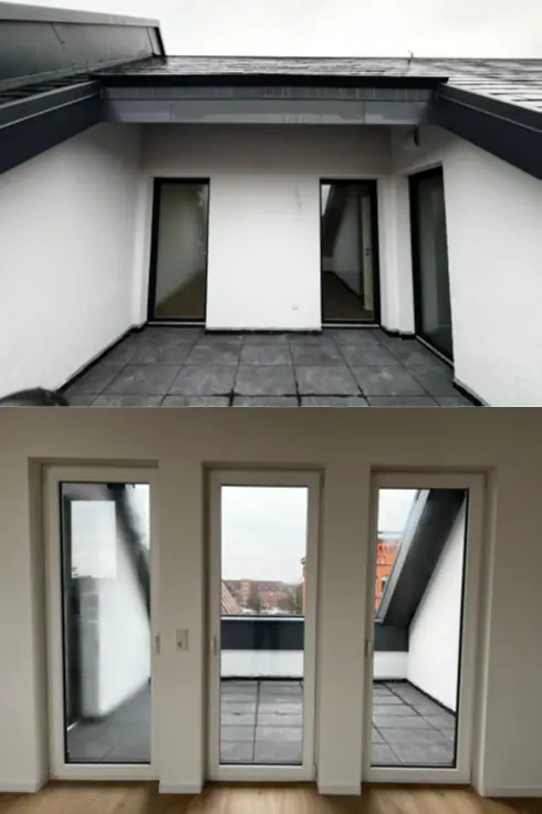 Modernisierte Fenster in einem charaktervollen Dachgeschoss